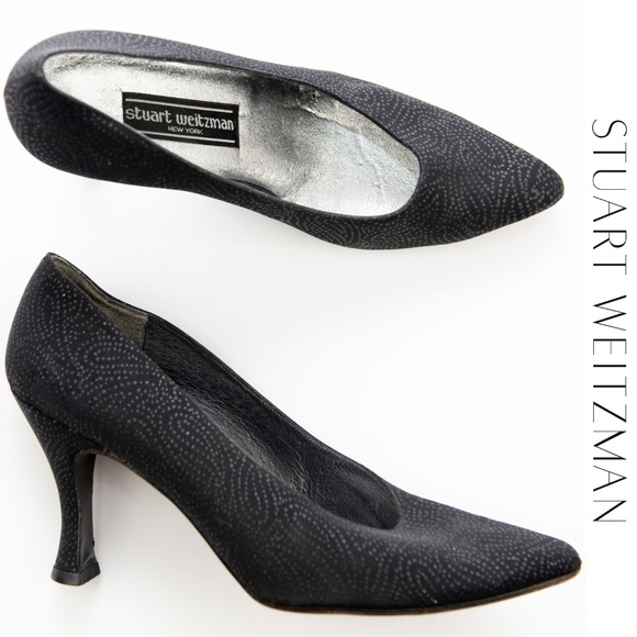 Stuart Weitzman Shoes - Stuart Weitzman Black Vintage Pointy Toe Heels 8.5